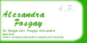 alexandra posgay business card